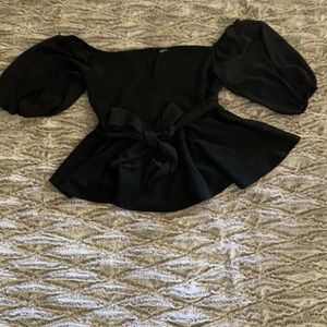 Off shoulder black top size xL